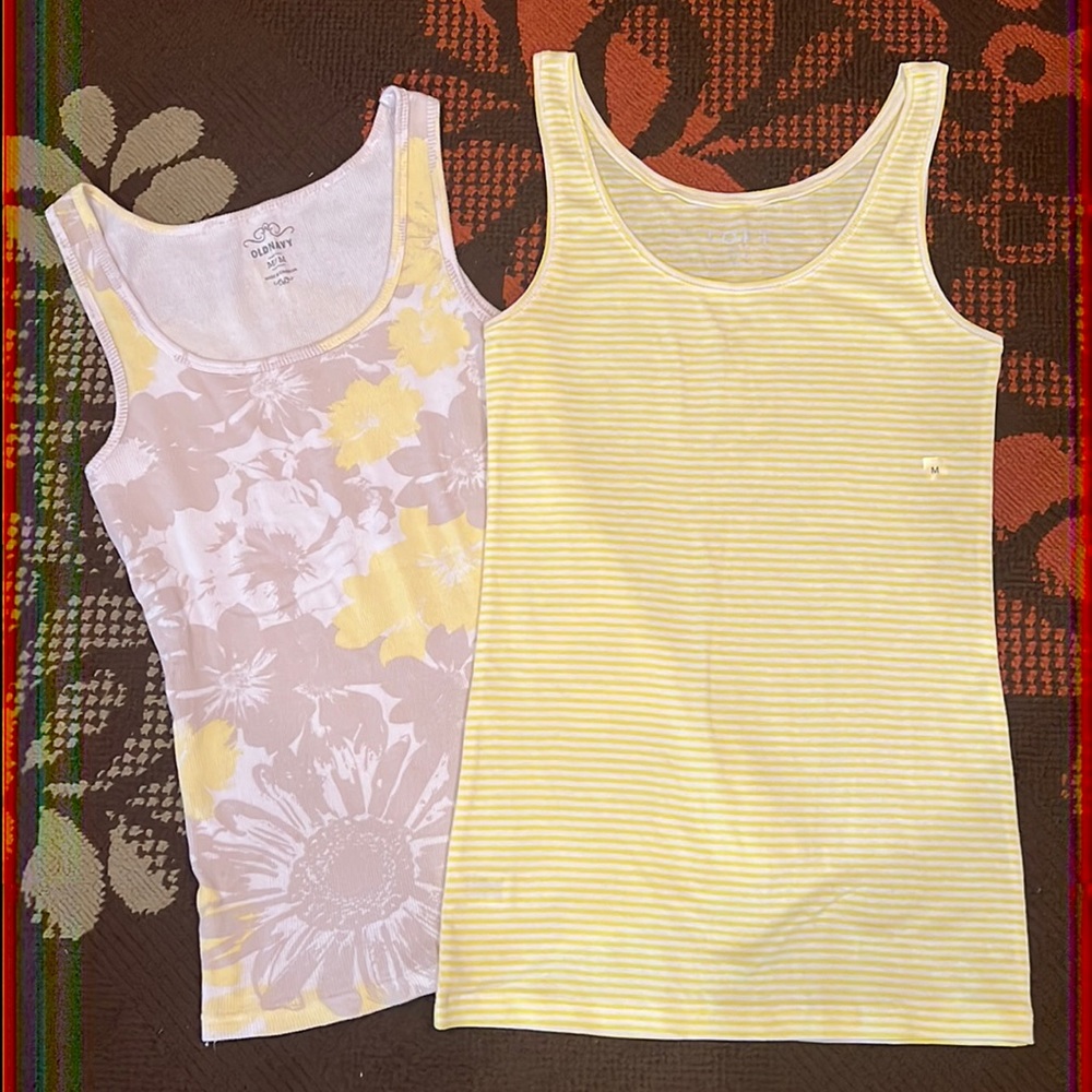 Old Navy/LOFT Two Summer Yellow Tanktop Set